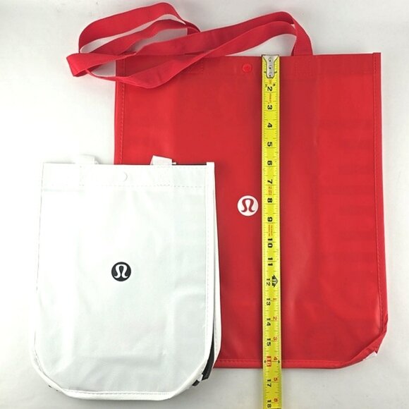 Lululemon 4 Carryall Totes 1 Red Large & 3 Small Red Black White - Picture 15 of 16